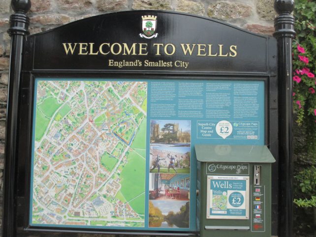 Map of Wells in Somerset