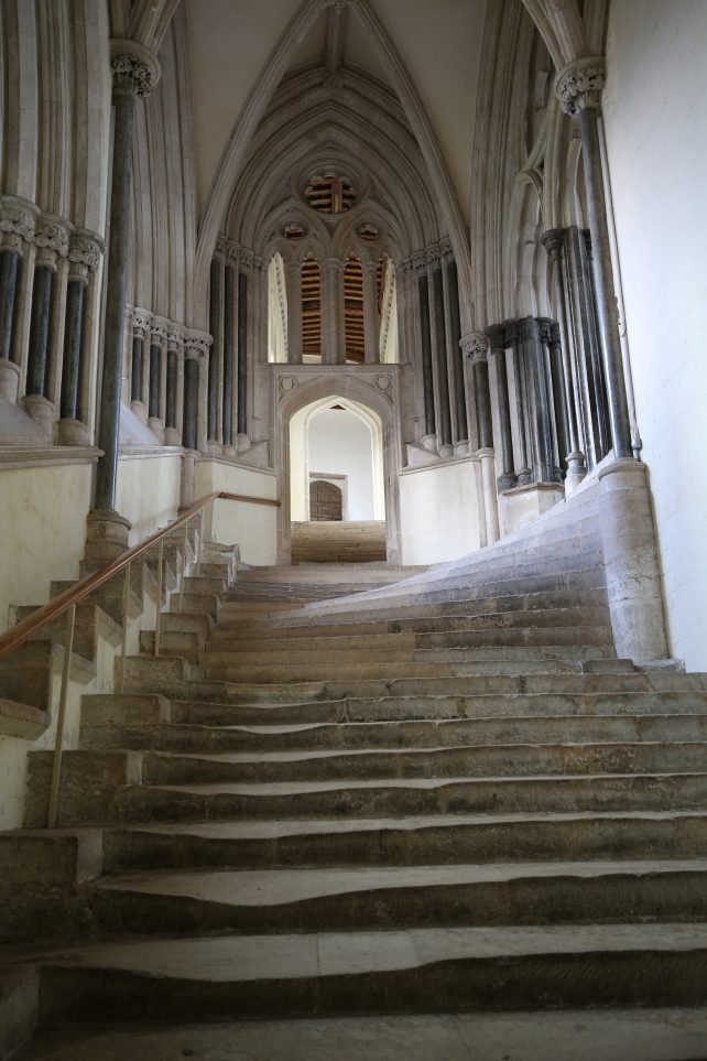 Places to go in Somerset - The steps to the Chapter House